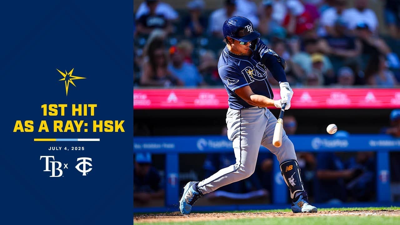 Ha-Seong Kim's First Hit as a Ray