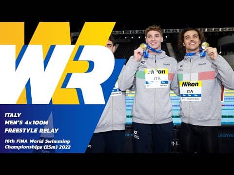 🚨 NEW WORLD RECORD! Men’s 4x100m Freestyle Relay | FINA 2022