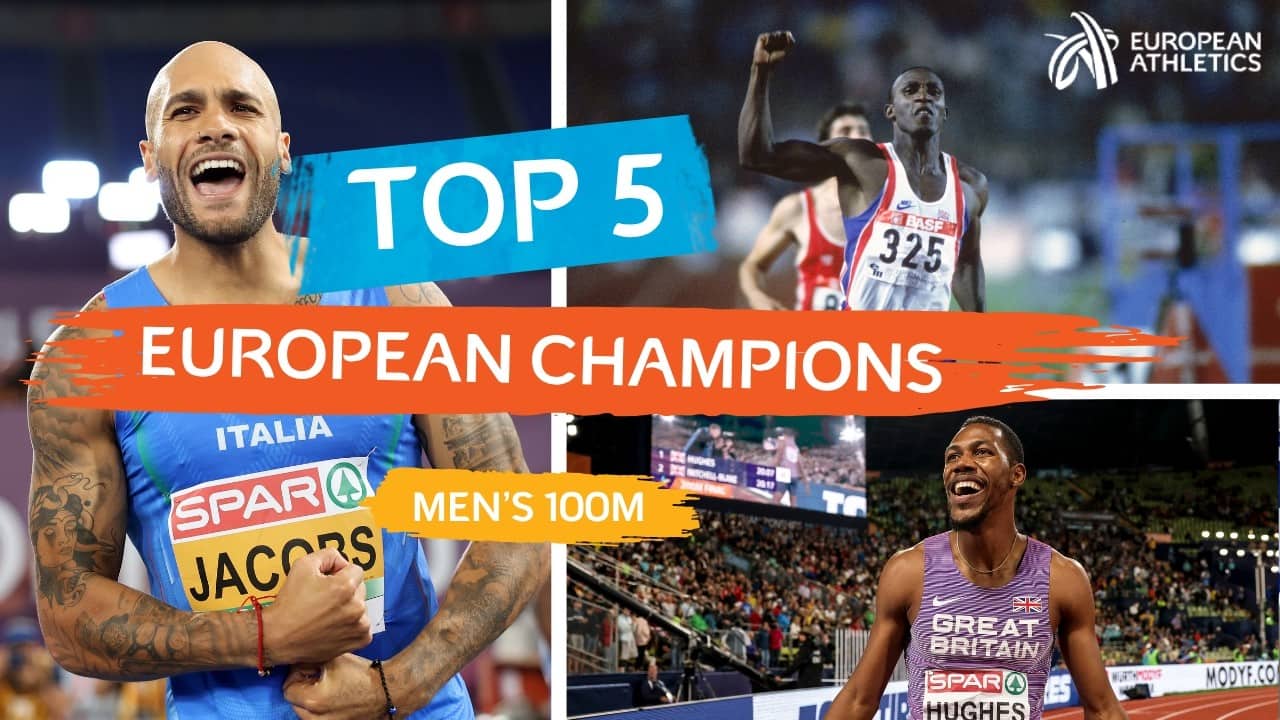 Top 5 Men's 100m European Champions ⚡ | European Athletics Championship