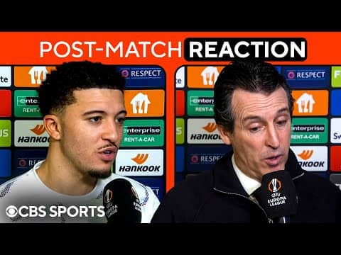 Jadon Sancho talks FIRST goal for Aston Villa | Unai Emery reacts to VICTORY over Fenerbahçe