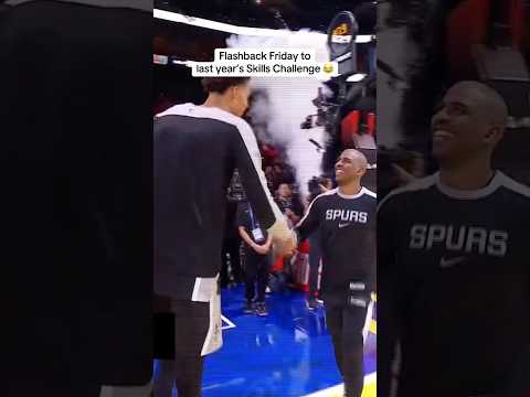 Still fastest time though 🤣🤷 #nbaallstarweekend #wemby #cp3 #spurs