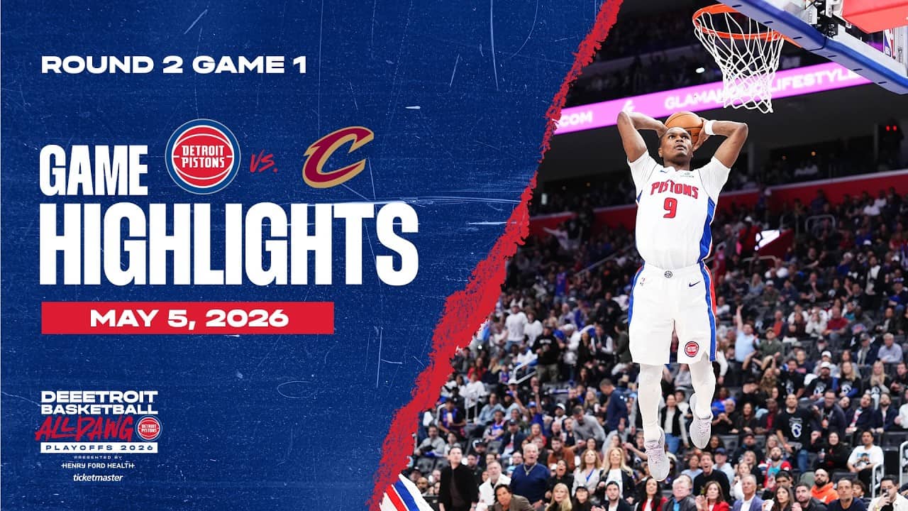 Pistons Win Game 1 vs. Cavaliers | Round 2 Highlights | 05.05.26