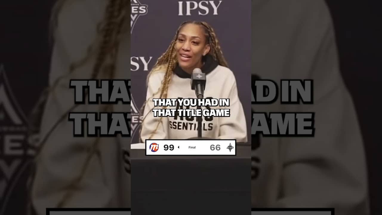 A'ja Wilson kept it real after the Aces lost their ring ceremony game 😅