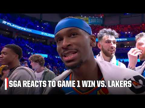 Shai Gilgeous-Alexander reacts to OKC's Game 1 win over LeBron James and the Lakers ⚡️ | NBA on ESPN