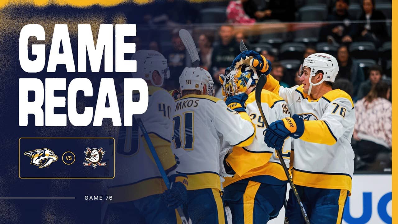 PREDS WIN Game Recap @ Anaheim Ducks: April 7th