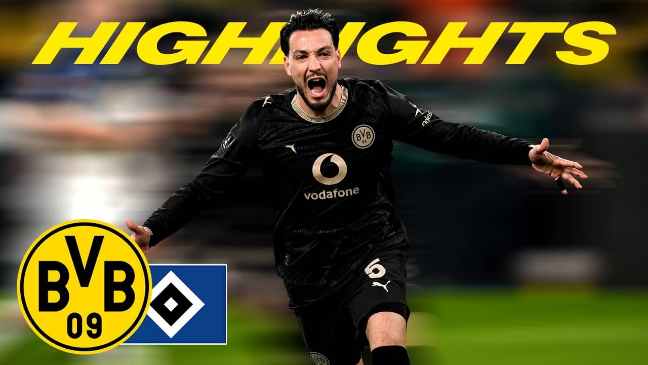 Bensebaini cool from the spot | BVB 3–2 Hamburger SV | Highlights