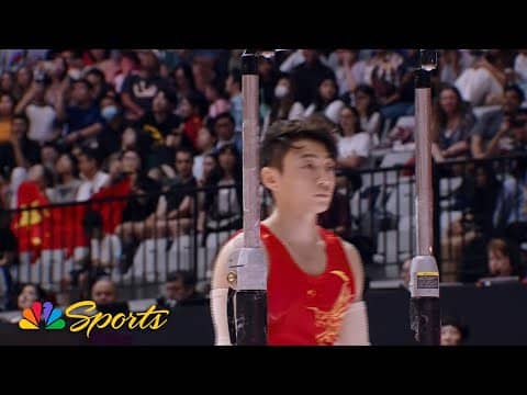 Zou Jingyuan captures gold for China in men's parallel bars final at worlds | NBC Sports