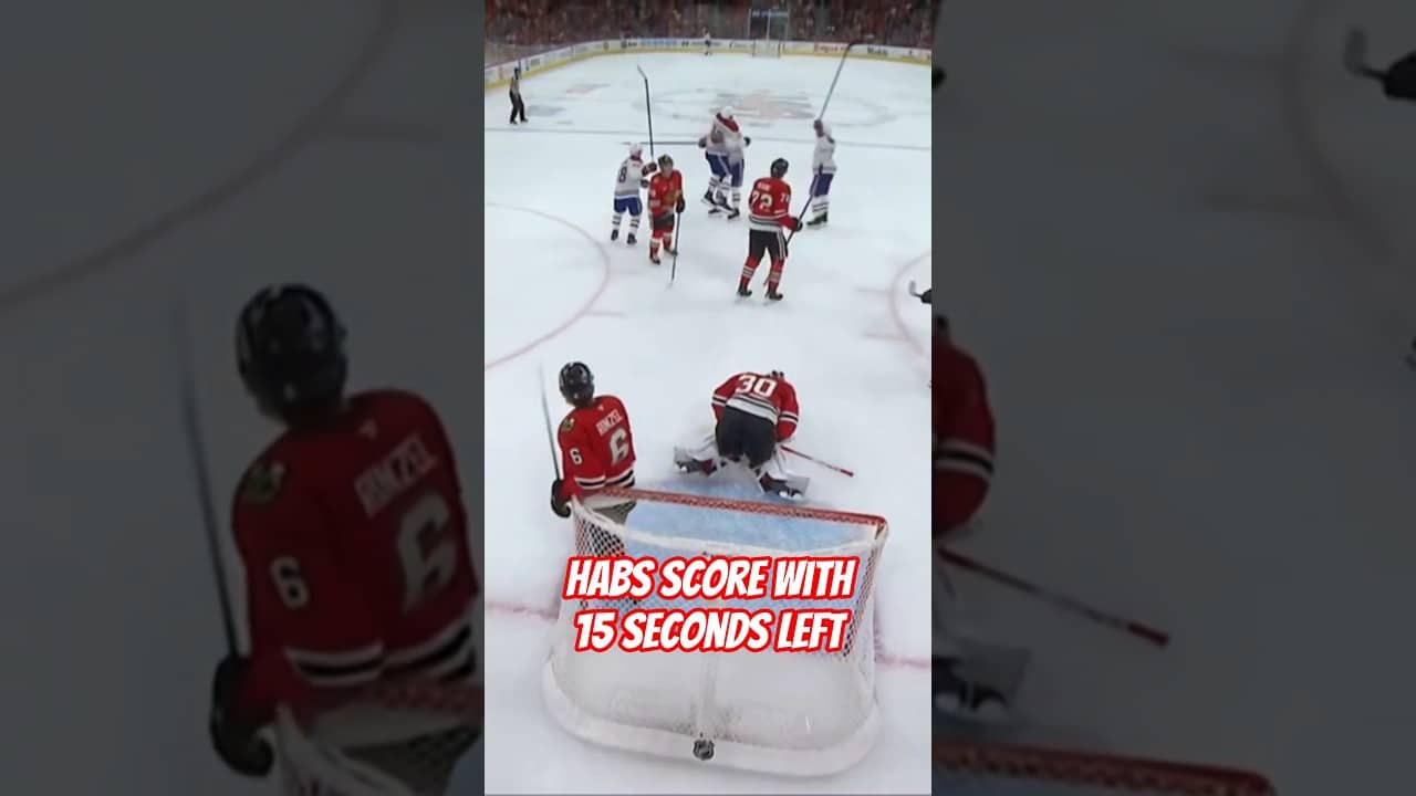 Habs Score With 15 Seconds Left #gohabsgo #habs #canadiens #nhl #nhlshorts #shorts #nhlgoal