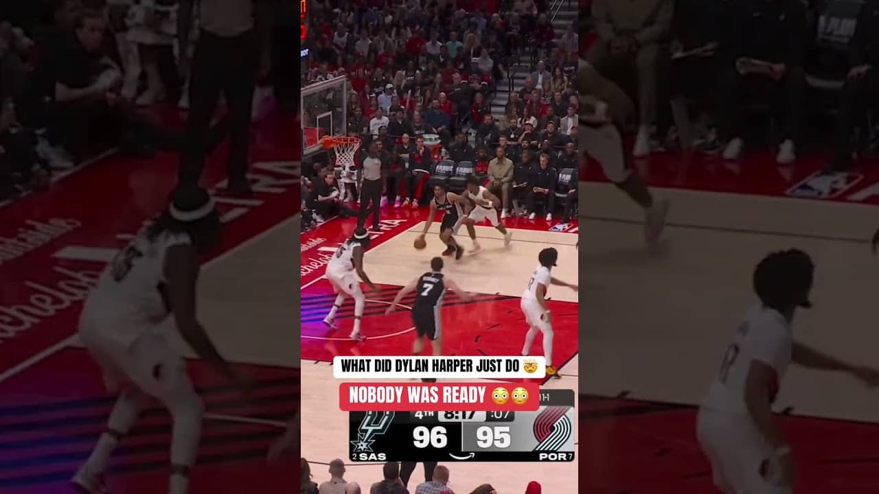 Dylan Harper explodes to the rim and throws DOWN the one-hand poster jam‼️