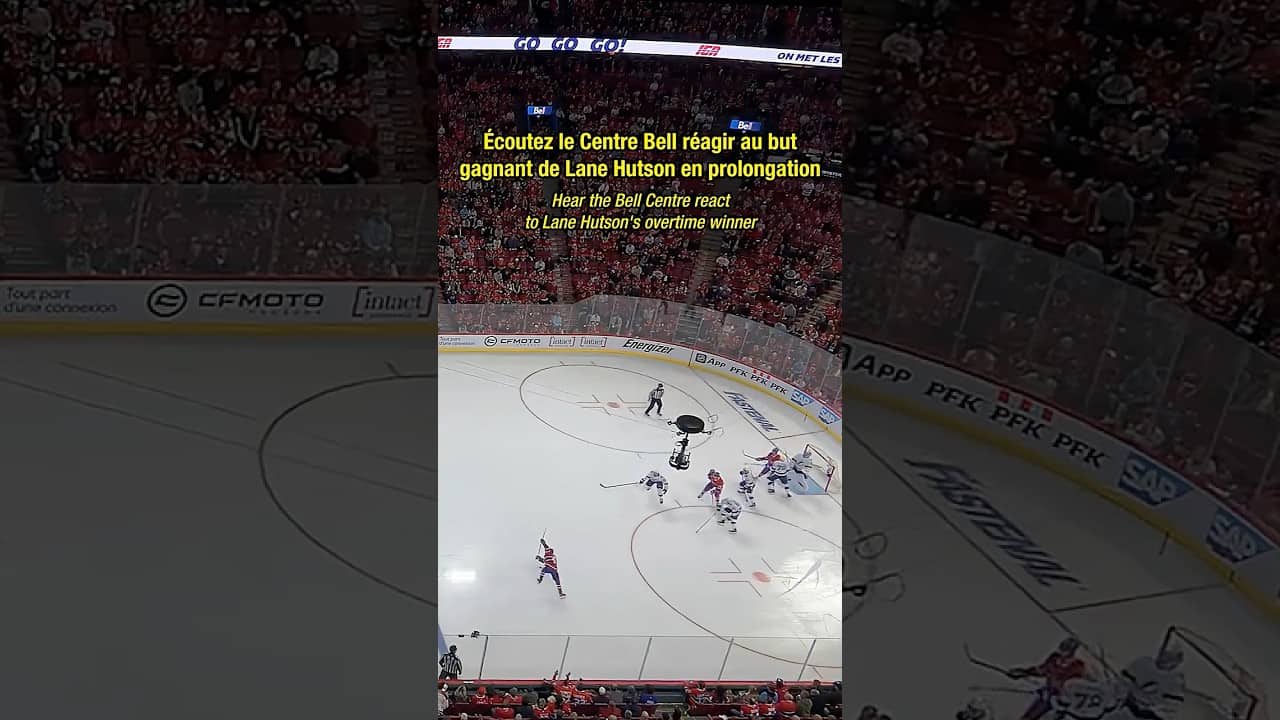 Lane Hutson wins Game 3 in OT #NHL #Playoffs #Shorts