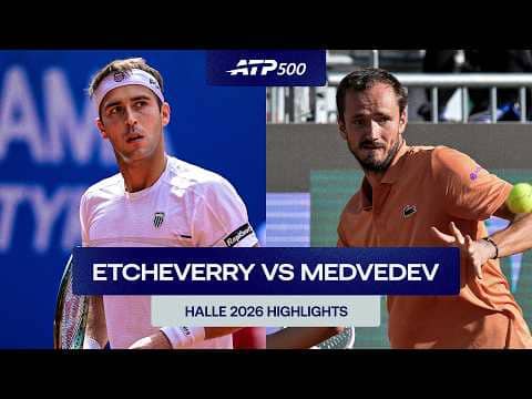 Tomas Martin Etcheverry vs. Daniil Medvedev Highlights | Halle 2026 Round 1