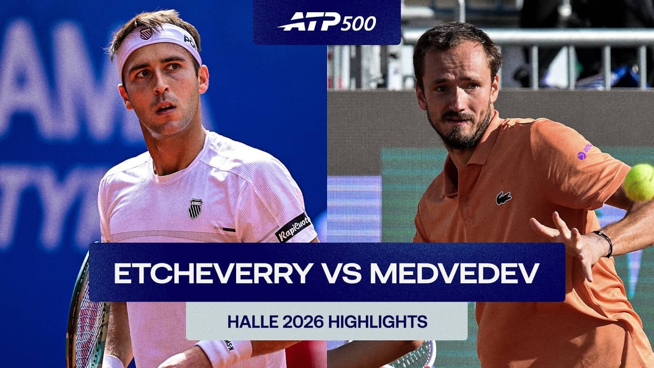 Tomas Martin Etcheverry vs. Daniil Medvedev Highlights | Halle 2026 Round 1