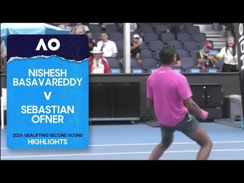 Nishesh Basavareddy v Sebastian Ofner Highlights | Australian Open 2026 Qualifying Second Round
