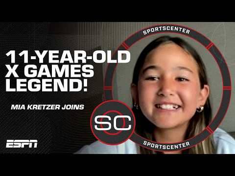 11-year-old skateboarder Mia Kretzer is already competing in her 3rd X Games! 🛹 | SportsCenter