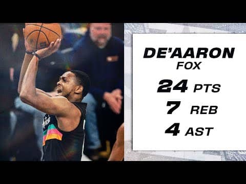 De'Aaron Fox Lights Up for 24 PTS vs Pacers!