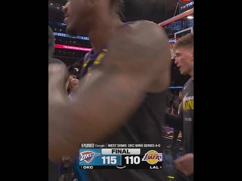 LeBron James exits Lakers court for final time of season