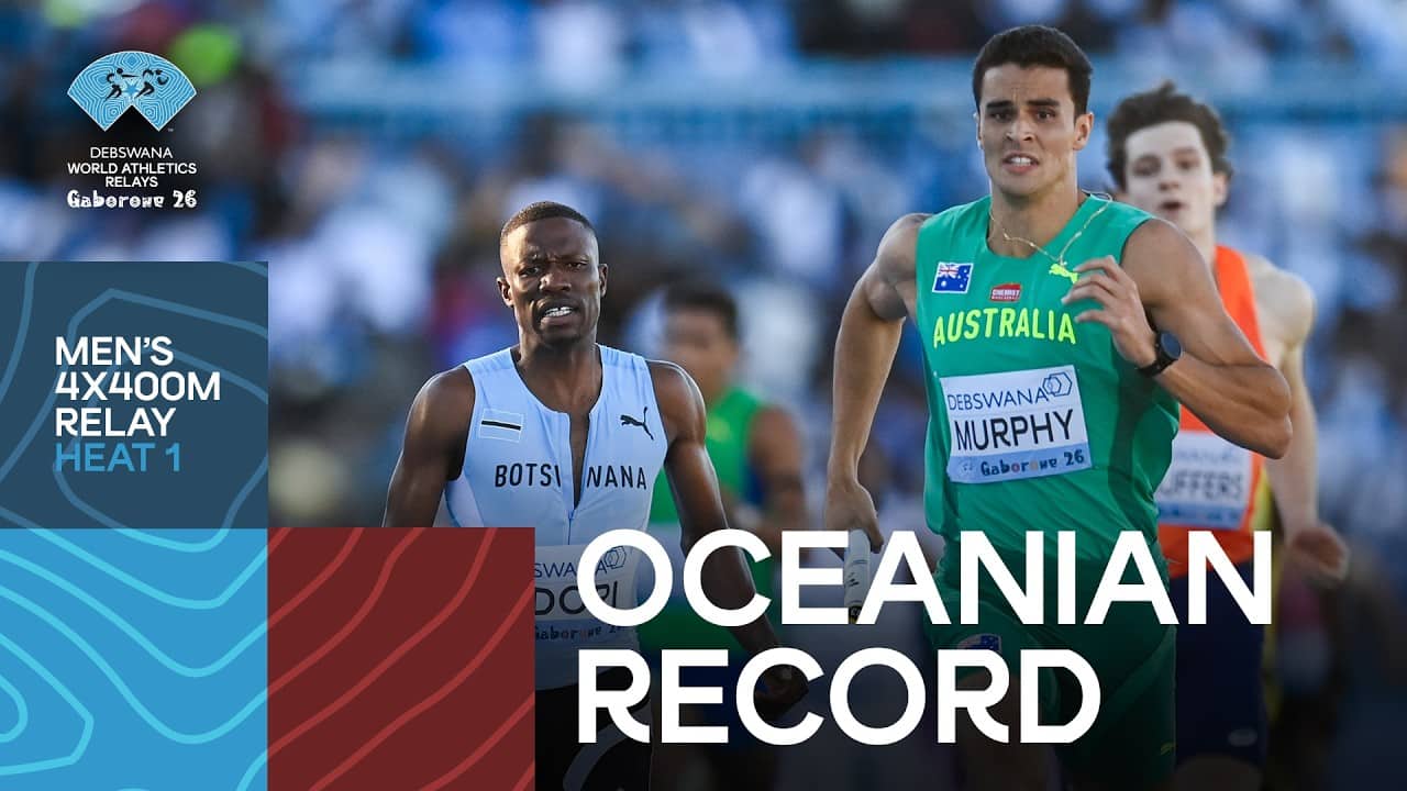 Australia deny Botswana a home win in men's 4x400m heats | World Athletics Realys Gaborone 26