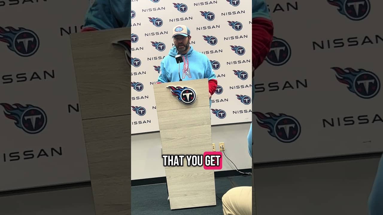 Tennessee Titans Brian Callahan talks being on the clock with the first selection in the 2025 Draft
