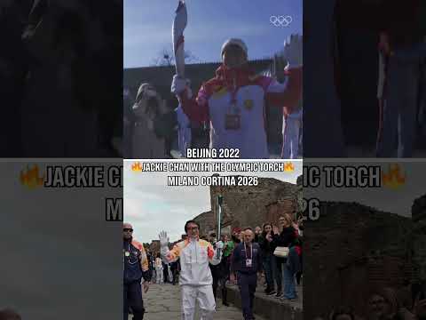 Jackie Chan carries the Olympic torch again! 🔥