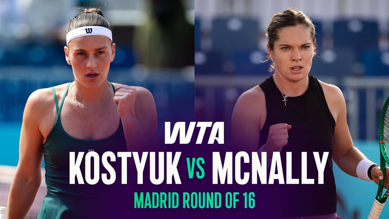 Marta Kostyuk vs. Catherine McNally | 2026 Madrid Round of 16 | WTA Match Highlights