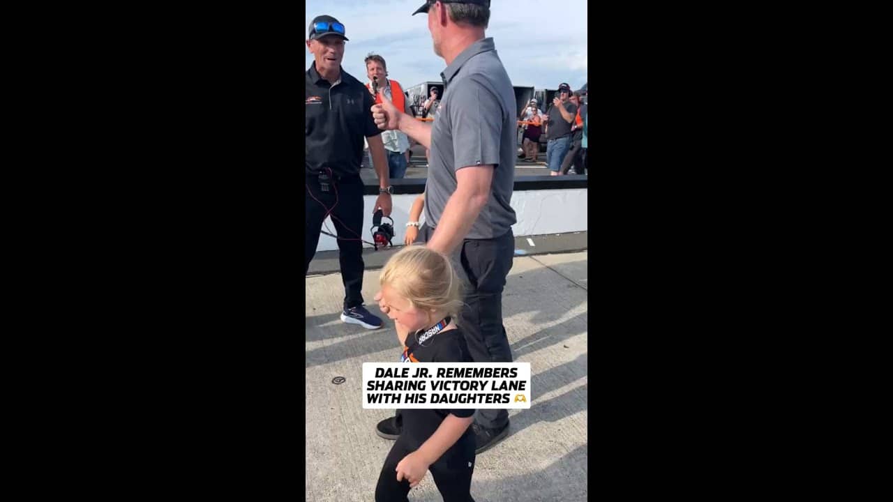 Dale Jr. reflects on sharing the 2025 Pocono Saturday victory with his daughters 🫶