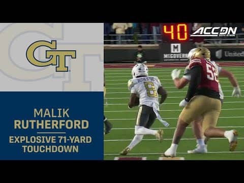 Georgia Tech WR Malik Rutherford explodes for 71-yard TD
