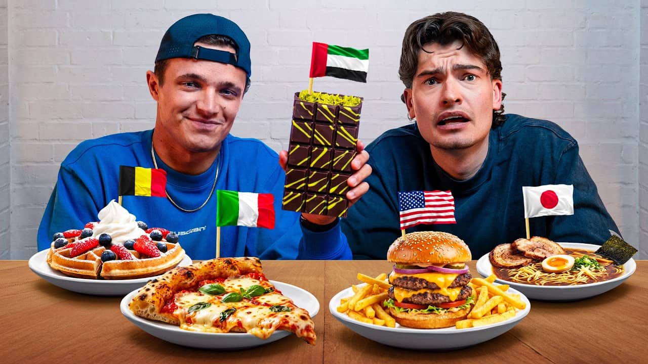 Lando Norris Tries Food From Every Country He’s Raced