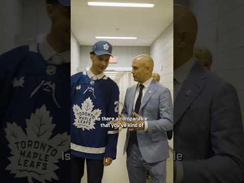 Ryan Leslie gets to know Alex Bilecki after he was drafted by the Leafs