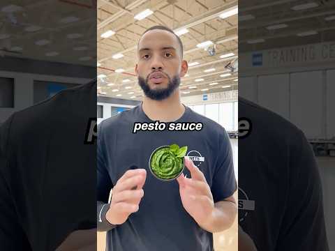 Tyrese Martin keeps his gameday pasta sauce v simple 🍝 #pasta #pesto #food