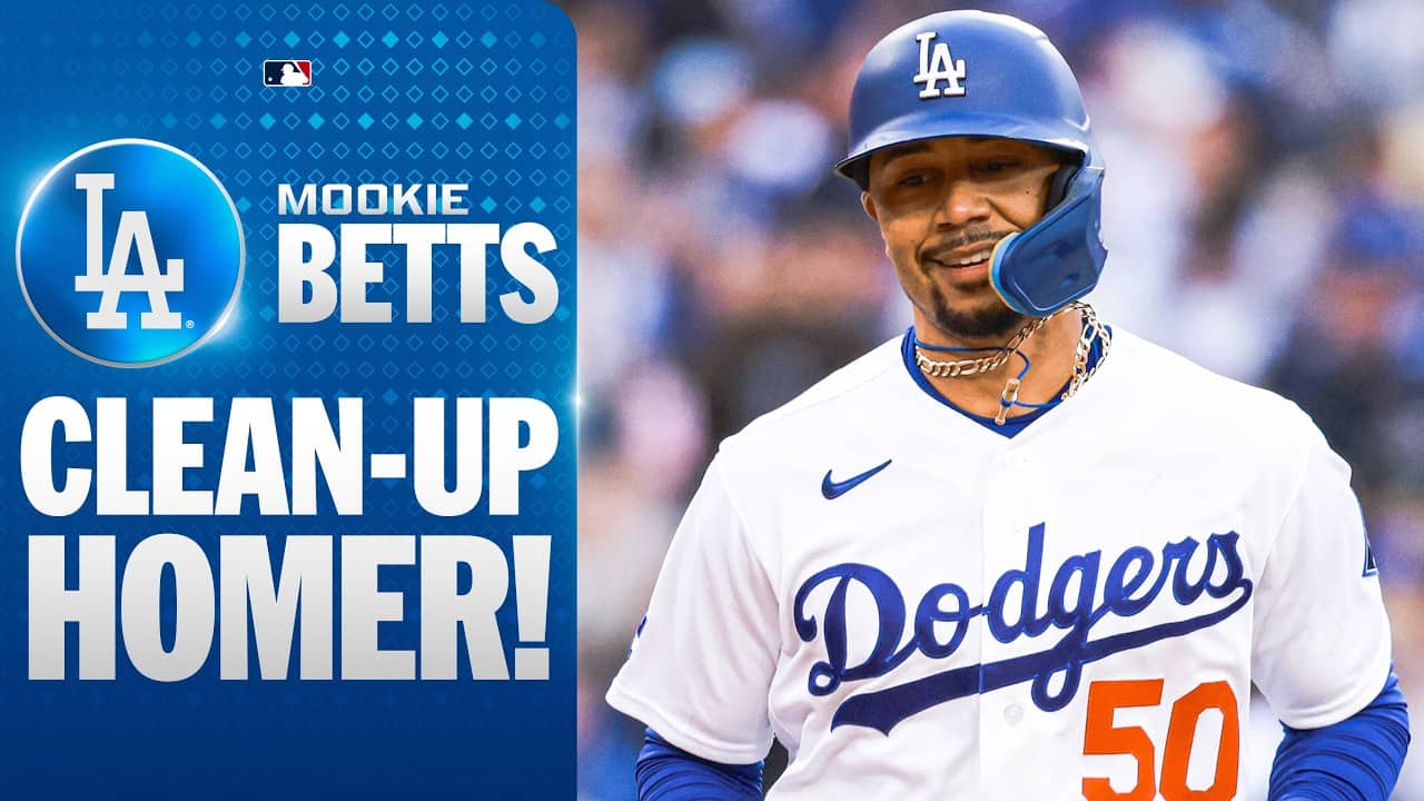 Mookie Betts: Clean-Up Hitter! Blasts a home run for the Dodgers 💥 | MLB Highlights