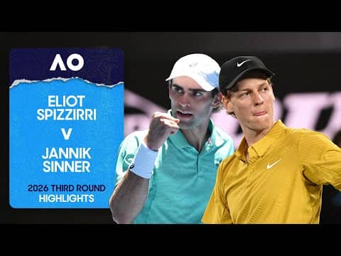 Eliot Spizzirri v Jannik Sinner Highlights | Australian Open 2026 Third Round