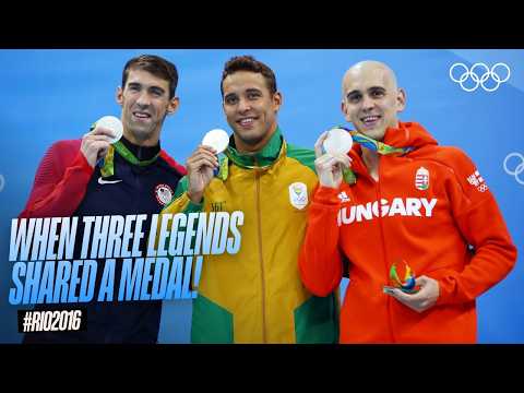 When Three Swimming Greats Shared a Medal! 🥈🥈🥈