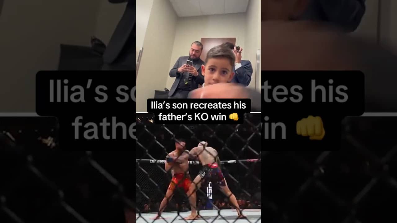 He’s got the same technique as his father ❤️ (via @UFC/TT, @merab_dvalishvili/IG)