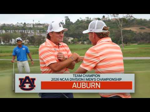 Auburn wins 2026 NCAA men's golf championship | Final putt