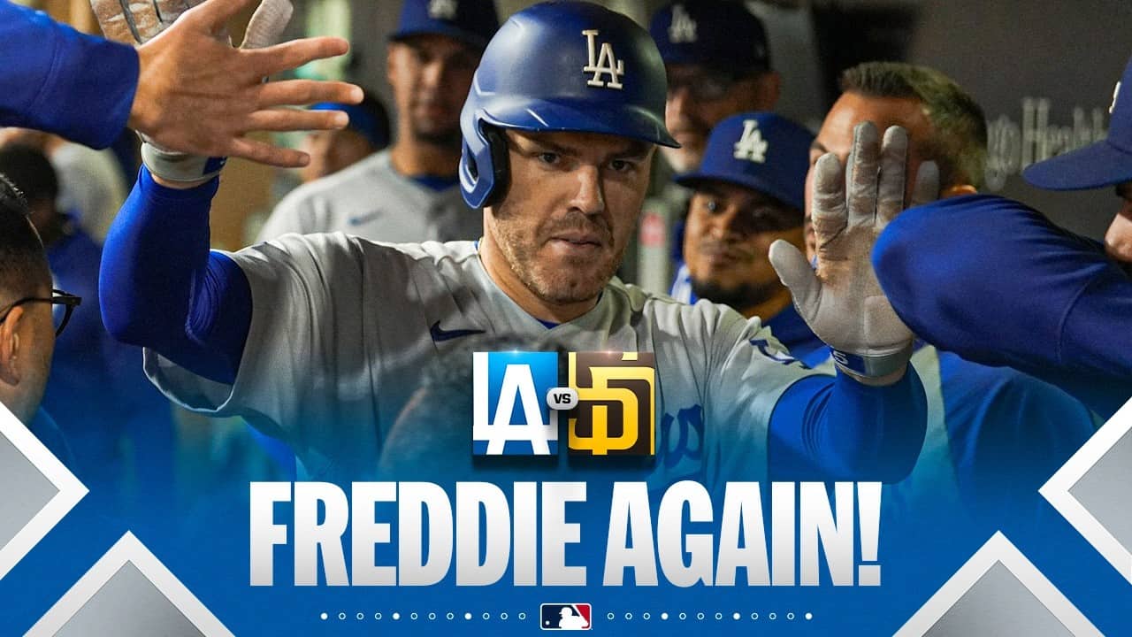 Freddie Freeman’s second homer of the game! 💪 | MLB Highlights (Dodgers vs. Padres)