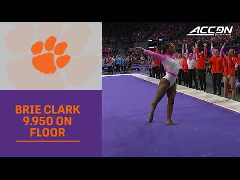 Clemson's Brie Clark Takes First With A 9.950 On Floor