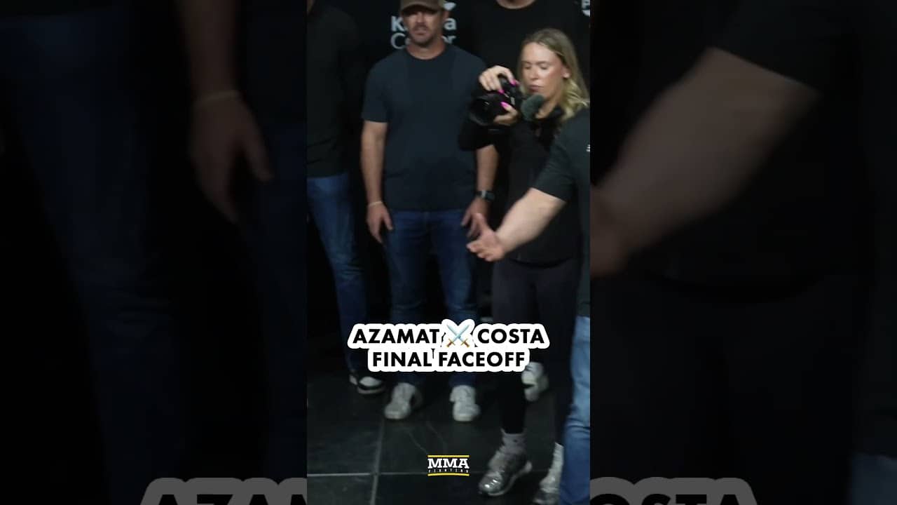 Paulo Costa, Azamat Murzakanov poke each other's midsections in INTENSE UFC 327 final faceoff
