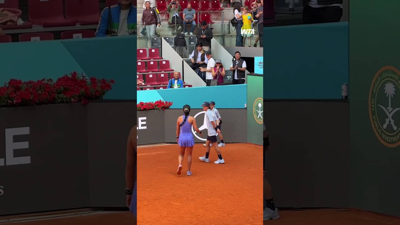 Alexandra Eala reaches the second round for the third straight year in Madrid! #wta #tennis #madrid