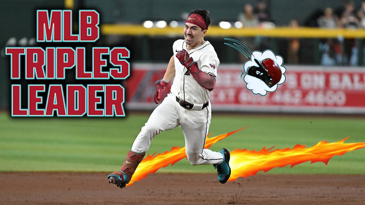 Corbin Carroll has already hit EIGHT triples this season! 💨 (DOUBLE the next-best player! 🤯)