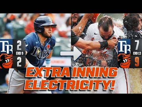 Rays and Orioles go BACK-AND-FORTH with 12 RUNS in extra innings! 🤯 (Walk-off HR in the 13TH!)