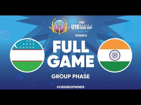 LIVE - Uzbekistan v India | FIBA U16 Women's Asia Cup 2025 - Division B | Group Phase