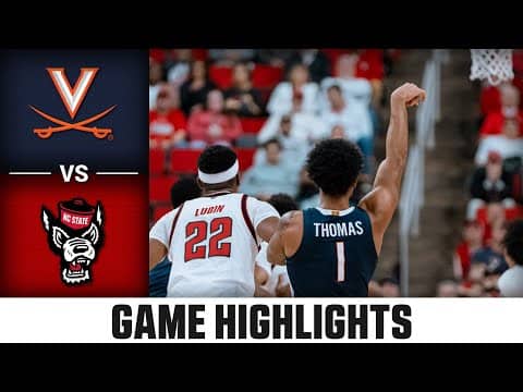 Virginia vs. NC State Game Highlights | 2025-26 ACC Men's Basketball