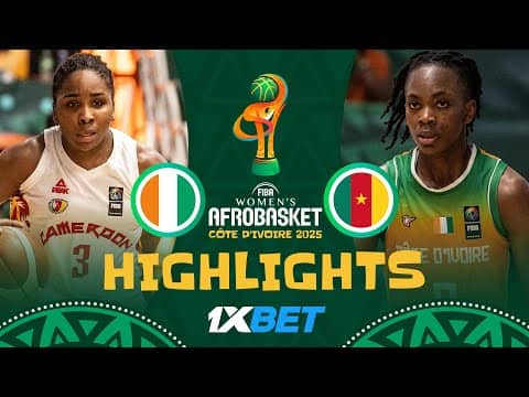 Côte d'Ivoire 🇨🇮 v Cameroon 🇨🇲 | 1XBET Highlights | FIBA Women's AfroBasket 2025