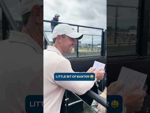 One-of-a-kind interaction with Rory McIlroy 😂