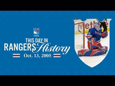 This Day in Rangers History: Henrik Lundqvist's First NHL Win