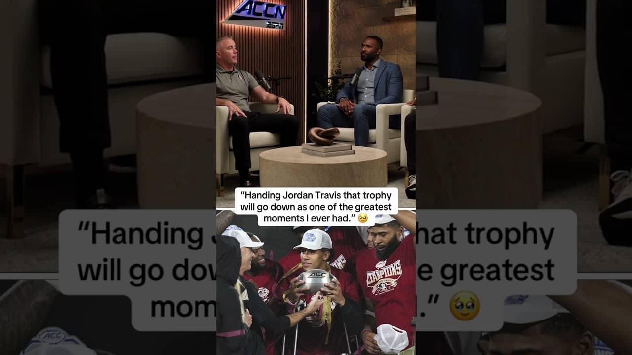 Mike Norvell on the leadership Jordan Travis displayed after his injury ❤️
