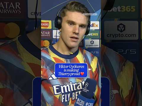 Viktor Gyökeres on wearing Thierry Henry’s iconic No. 14 for Arsenal 🔴⚪️