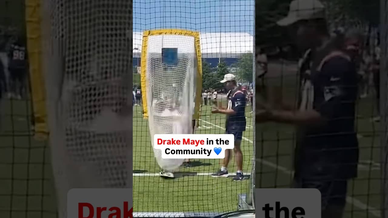 Drake Maye showing LOVE in the Community 💙 #patriots #nfl