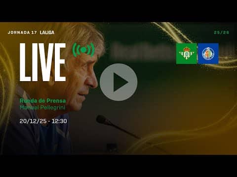 🚨 DIRECTO | Rueda de prensa de Manuel Pellegrini previa al #RealBetisGetafe ⚽💚