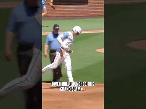417-foot grand slam ✅ #unctarheels #collegebaseball #accbaseball #baseball #homerun #grandslam